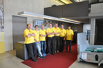Mitarbeiter des Humbaur Anhängerzentrums Gersthofen